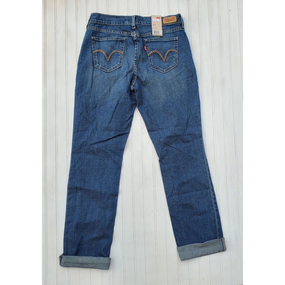 Levis 505 Straight Leg Jeans Womens 4M Blue Denim Medium Wash NWT Streamlined - Picture 8 of 8